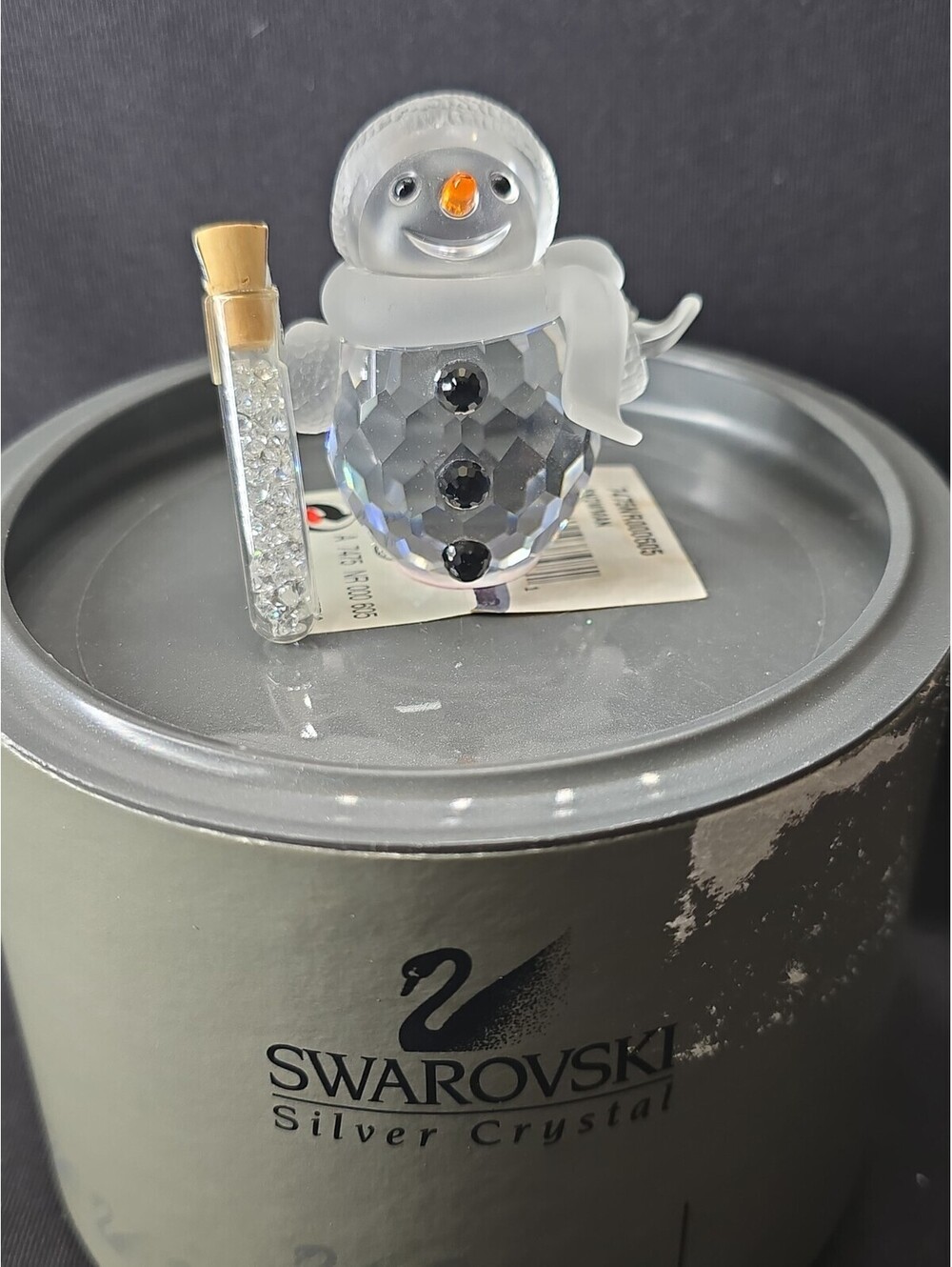 Swarovski Snowman Crystal Figurine #250229 2.2" Original Box Made In Austria